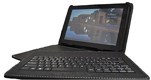Theoutlettablet® Funda Negra con Teclado extraíble en español (Incluye Letra Ñ) para Tablet Wolder Mitab Berlin/Amsterdam/Roma/Bucarest/Oregon/Vermont/Arizona/Colors 10.1