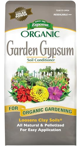 Espoma Organic Garden Gypsum Soil Conditioner; All-Natural & pelletized mined Gypsum with no fillers or additives. Helps Loosen Clay Soil; 6 lb. Bag Pack of one