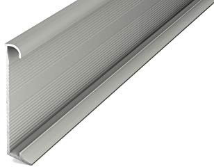 Prinz Aluminium-Sockelleiste m. Einschub Nr. 379, 13x60mm, 270cm - Titan