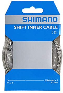 2 Pcs Shimano Standard Zinc-coated Derailleur Cable Shift Cable(1.2x2100-mm)