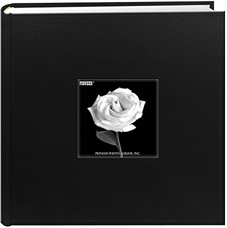 Pioneer Photo Albums DA-200SF/BLK 200 Pocket Sewn Leatherette Frame Cover Photo Album, 4 by 6-Inch, Black