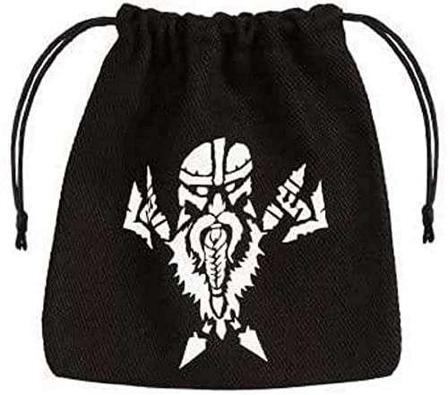 Qworkshop Dwarven Blanco y Negro Dados Bolsa