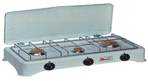 CF Parker 5327 Mesa Encimera de Gas Blanco hobs - Placa (Mesa, Encimera de Gas, Blanco, Acero Inoxidable, Giratorio, 580 mm)