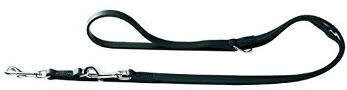 HUNTER Ecco Sport verstellbare Hundeführleine | Nylon, leicht und sportlich, Farbe: Schwarz, Größe: 15/200