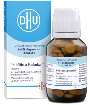 DHU Silicea Pentarkan, 200 St. Tabletten | Für schwaches Bindegewebe stark kombiniert – das Original – umweltfreundlich im Arzneiglas