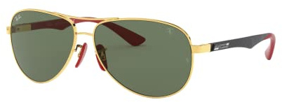 Ray-Ban Herren 0RB8313M F00871 61 Sonnenbrille, Gold (Gold/Green)