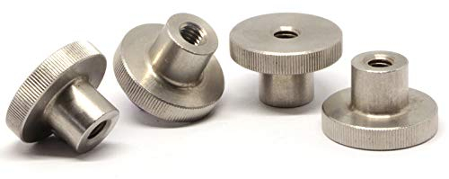 Stahlia Rändelmutter M5 Edelstahl V2A Muttern Set (4 Stück) hohe Form DIN 466 Gewindemutter gerändelt für metrische Schraubgewinde & Gewindestangen