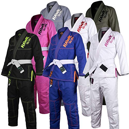 Hawk Sports Brazilian Jiu Jitsu Gi für Kinder, ultraleicht, extra robust, Premium-Stoff für Kinder, BJJ Gi