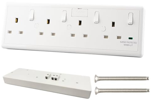 WK Electrical - 4 Gang Socket Converter Socket 1G/2G to 4-Gang 13A