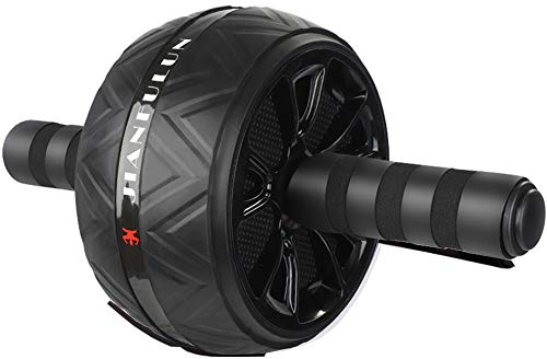 BAIAA Abdominal Wheel Roller, Fitnessgeräte für Das Heim-Fitnessstudio mit Rutschfester Matte, für Krafttraining/Fitness Workout/Körperformung, Leicht und Kann es überall Hin Mitnehmen (Schwarz)