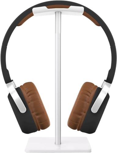 Kopfhörer-Ständer, Universal-Aluminium-Halterung, Präsentationsaufhänger für HyperX Cloud II Gaming Headset, Microsoft Xbox One Chat, Turtle Beach Recon, Sony Headset 2.0 und mehr (weiß)