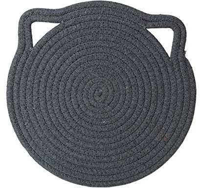FUN LAVIE Topfuntersetzer für Tische, Katzenform, Fadengeflecht, dicke Topflappen, Set zum Kochen, Durchmesser 30 cm