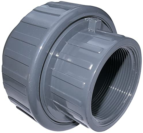 AERZETIX - C52027 - Racor unión mixto con junta tórica - para encolar Ø63mm - para atornillar 2 - hembra/hembra - en plástico - PN16 - para tubos de suministro de agua, riego, fluidos diversos
