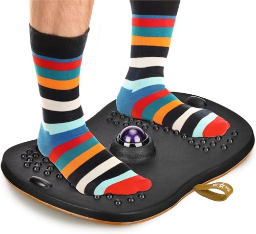 Yes4All Wackel-Balance-Board für Stehpult/Anti-Ermüdungs-Büro-Schaumstoff-Pad - Stehschreibtischunterlagen, Wippbrett, Bürozubehör, Wackelbrett mit Massageball