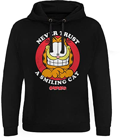 Garfield Officiellement sous Licence Never Trust A Smiling Cat Epic Sweat À Capuche