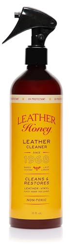 Leather Honey Leather Cleaner Spray: UV Protectant, Non-Toxic & Made in the USA Since 1968. Cleans & Protects Leather, Faux & Vinyl - Couches, Car Seats, Purses, Shoes, Bags & Tack. Safe for Any Color