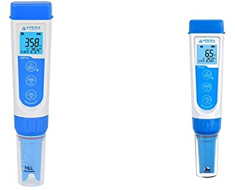 Apera Instruments ORP60 Premuim ORP-Messgerät & PH60 Premium pH-Meter (Genauigkeit pH ±0,01, Messbereich pH -2,0-14,0, austauschbare Elektrode, wasserfest, Temperaturanzeige)