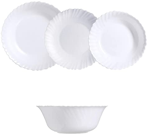 Luminarc Feston Vajilla Opal 19 Piezas-6 Personas Opal Apto Microondas Apto Frigorífico Apilable