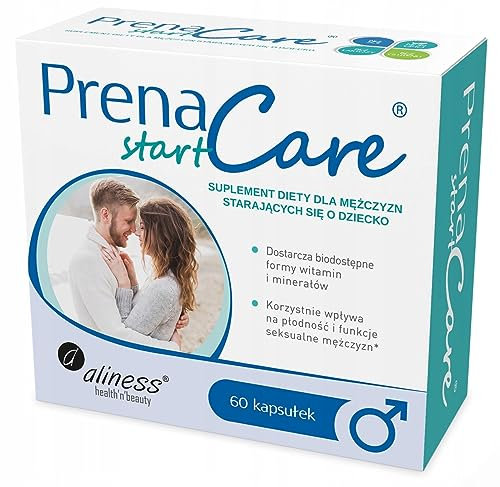 Aliness - PrenaCare® START für Männer - Nahrungsergänzungsmittel für Männer, die ein Kind bekommen möchten - Laktosefrei - Glutenfrei - Vegetarier - 60 Kapseln