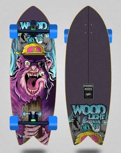 Wood Light Cruiser Skateboard Trucks 180 mm - Freak Show Gorile 32 Fish