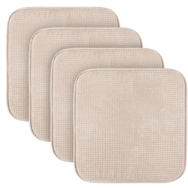 Bestlivings Sitzkissen (4er Pack) Stuhlkissen mit Anti Rutsch Unterseite 38cm x 38cm - Öko-Tex Zertifiziert - Sitzauflage Uni, Stuhlpolster Stuhlauflage