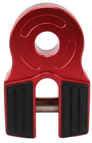 Grillete de Cabrestante Plano, Montaje de 30,000 LB, Aluminio 6061, Adecuado para Vehículos Todo Terreno, UTV, SUV, Camionetas (Rojo)