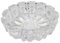 Cendrier rond élégant en verre 13 x 13 x 4 cm - Design cristal transparent idéal pour la maison, le bureau et l'extérieur