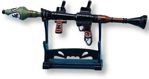 Pidak Reproduction Bazooka Lance-roquettes - Modèle en métal de 30 cm avec support d'exposition, réplique détaillée pour collectionneurs et décoration, Noir , XL