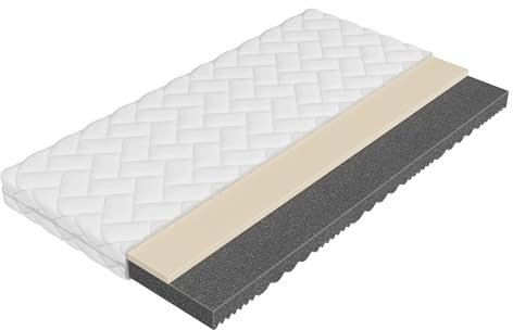 Mirjan24 Matratze Upoz 13, Schaummatratze, Höhe: 13 cm, Beidseitigematratze, Liegehärten H3, Thermoelastischer Schaumstoff, Bezug waschbar (140x200)