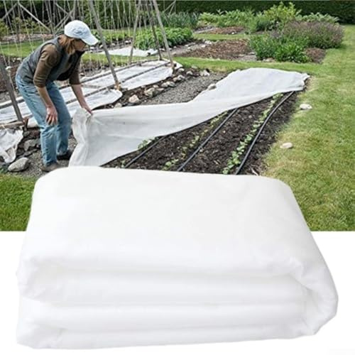1,5 x 10,1 m Housse de protection pour plantes de jardin pour l'hiver et oiseaux – Tissu non tissé blanc pour légumes, cultures, arbustes – Maille légère réutilisable avec haute résistance