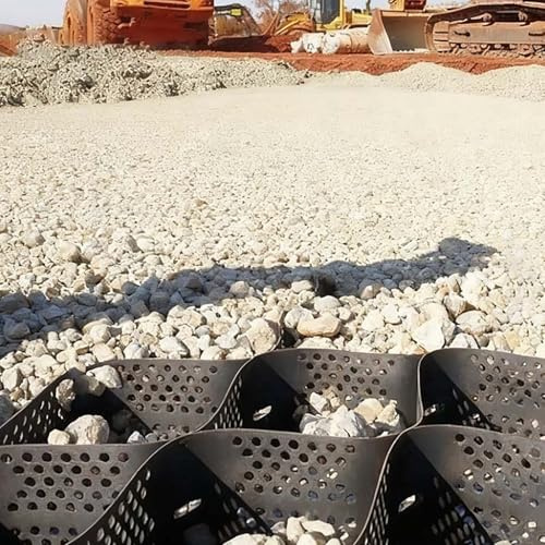 MLYAYE Stabilisateur Gravier Gazon Dalle Stabilisatrice Tapis de stabilisation extérieur en Gravier de Pois en Plastique, grilles de contrôle de Boue au Sol bidirectionnelles(4m x 7m (13ft x 23ft))