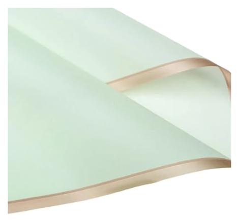 Cellofanpapper 20 st/pack blomomslagspapper guld kant rosa halvtransparent presentförpackning material bukett blomsterbutik (färg: 9)