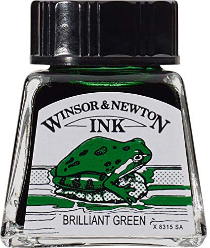 Winsor & Newton Drawing Ink Bottle, 14 ml - Brilliant Green