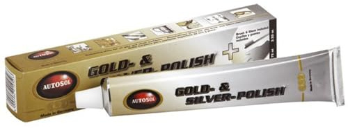 Autosol 01 001053 Gold- und Silberpolitur mit Bürste und Handschuh, 75 ml