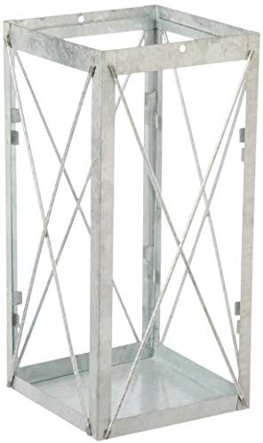 Esschert Design Altzink Laterne 35cm, zink, 17.2 x 17.2 x 36.5, OZ07