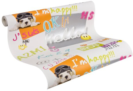 A.S. Creation 935601 Carta da parati per camerette da bambini, motivo: Happy