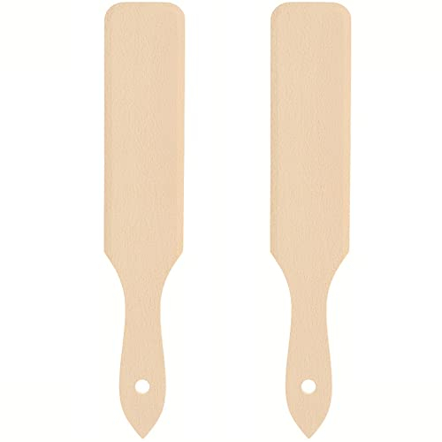 2x HOFMEISTER® Crepes-Wender Set Holz - Crepes Wenden oder Spätzle schaben - keine Kratzer in der Pfanne, hitzebeständiger Teigschaber, Zubehör für Crepes Maker, Weihnachtsmarkt, Buchenholz, 30 cm