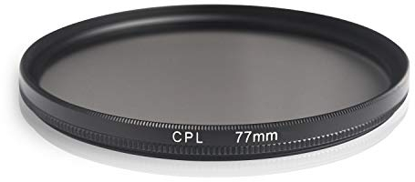 Ares Foto® Filtre polarisant Circulaire, Verre et Aluminium. pour Canon Sony Nikon Fujifilm Pentax Tamron Sigma Leica Olympus Panasonic (77mm)