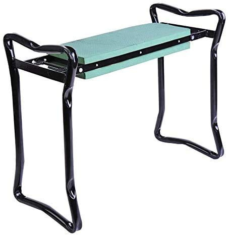 GLOW Vielseitiger 3-in-1-Garten-Kniebank – Tragbarer, Terrasse, bequemer weicher Schaumstoff-Kniepolster und Sitzbank mit Griffen und praktischer Seitentasche für Gartenwerkzeug.