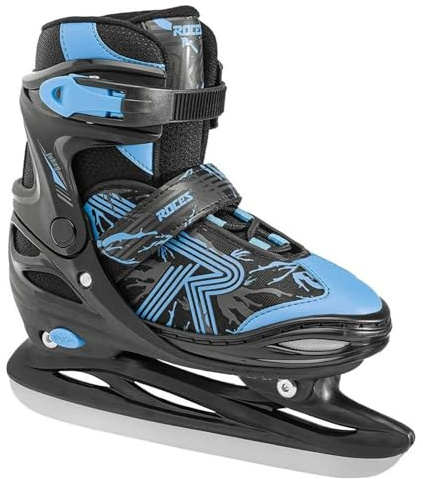 ROCES Garçon Jokey 3.0 Ice Skates, Noir-Bleu, 38-41 EU EU