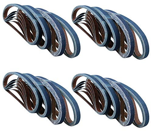 10mm Air Finger Zirconium Sander Sanding Belts 330mm x 10mm Mixed Grit 100pk