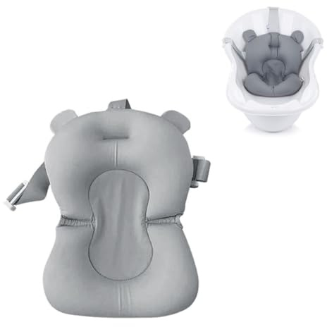 Chipolino Babybadewannen Netz und Kissen Multi, Kunststoffbügel, ab Geburt, Farbe:grau