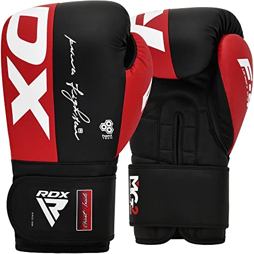 RDX Boxhandschuhe, Maya Hide Leder Trainingshandschuhe für Muay Thai, Kickboxen, Sparring, Boxsack, Sandsack, Kickboxhandschuhe, Kampfsport Training Heim Fitnessstudio Männer Women 8 10 12 14 16 OZ