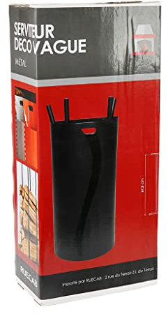 RUECAB - Servo camino, servitore in legno camino - Supporto + 4 accessori: pala, pozzetto, scopa e pinza - Altezza: 65 cm - Peso: 4 kg - Ideale per la manutenzione del camino