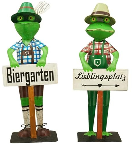 EXNER Frosch Kanu Bayer mit Schild Biergarten oder Lieblingsplatz (Biergarten)
