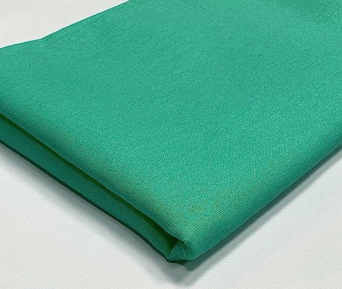 A-Express Baumwollstoff - 60 Zoll 150cm Breit pro Meter - 150 GSM Viskose Material - zum Nähen, für Kleidung, Quilten, Vorhangfutter, Bettlaken, Kostüme, Kleider - Türkis 1 Metre