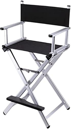 COFUNU Campingstuhl Klappbarer Klappstuhl mit hohem Aluminiumrahmen, Make-up-Künstler-Regiestuhl, Faltbare Outdoor-Möbel, leicht, tragbar, klappbarer Regisseur-Make-up-Stuhl