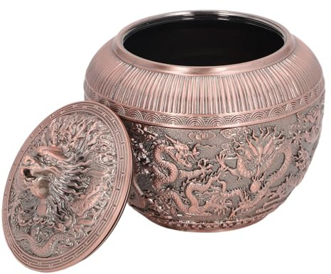 Contemporary Tea Canister Steel Kitchen Storage Caddy Vintage Alloy Ornaments Decorative Loose Tea Storage Container Multipurpose Tea Jar for Tea Bags
