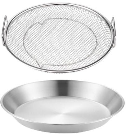 CosyCaya Cacerola Coladora de Aceite de Cocina, SartéN Coladora de Aceite para FreíR de Acero Inoxidable, Cesta Coladora de Fina para FreíR Patatas Fritas una la Barbacoa