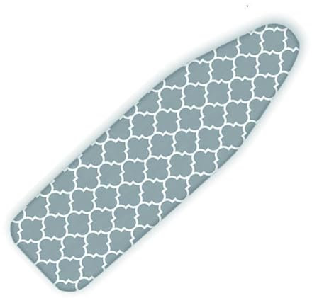 ISAVIA Bügelbrettbezug 120x47cm Baumwolle Bügeltischbezug, Bügelbezug Mit Kordelzug Ersatzbezug Für Dampfbügelstation, Fleckenresistent Hitzebeständig(Grid Gray,114x46cm(45x18in))